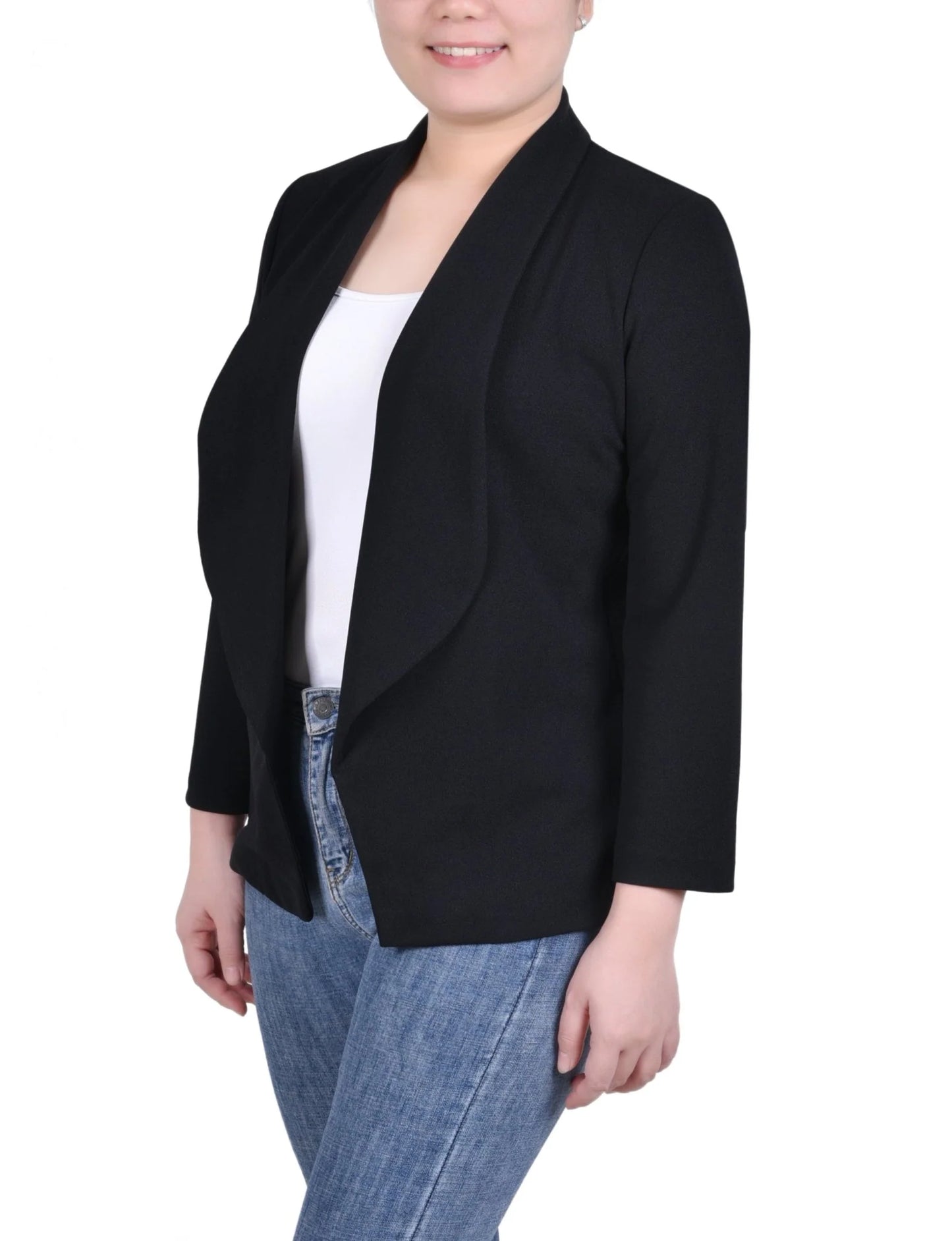 DORETHA-Long Sleeve Ponte Jacket