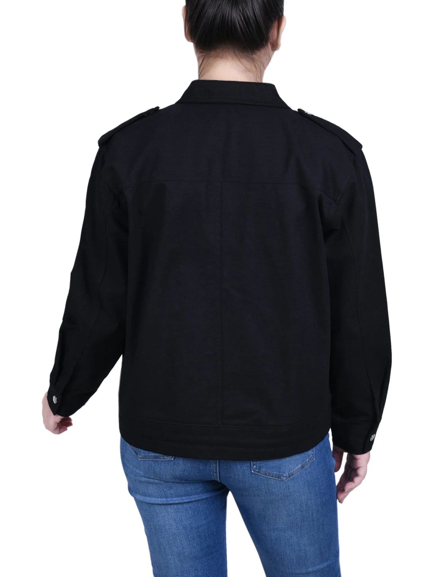 DORETHA-Long Sleeve Twill Jacket